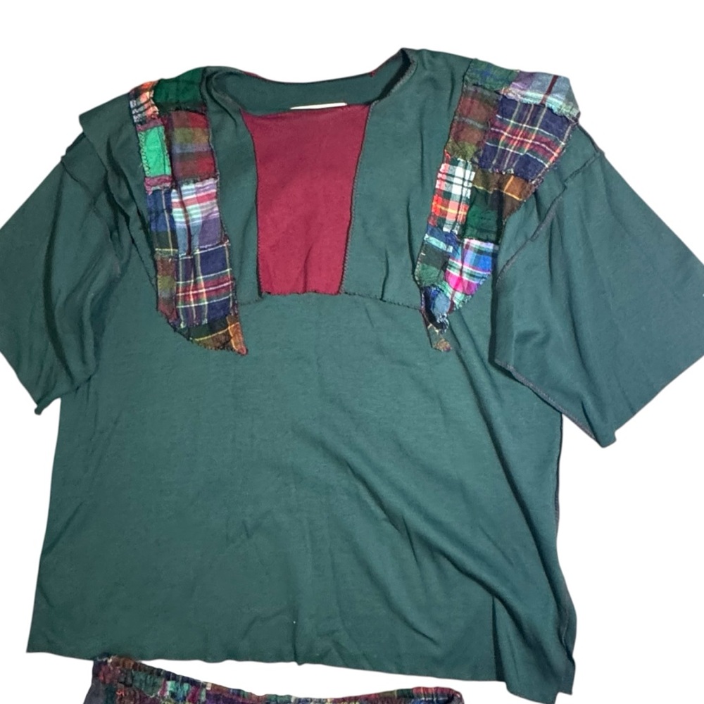 Jaybird Plaid Patchwork 2 piece skirt set preppy grunge cottagecore sz M/L VTG - Picture 8 of 16